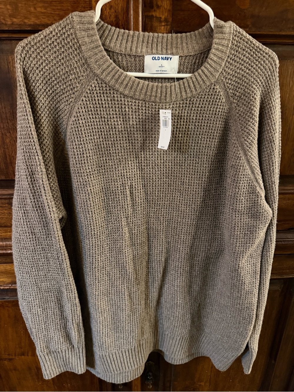 Old Navy Women’s Soft Knit Crewneck Brown Sweater NWT Large